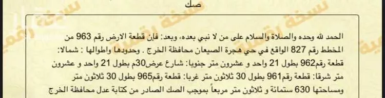 أرض للبيع في شارع هجرة الواحة 133 ، الثليما ، الخرج صورة 3