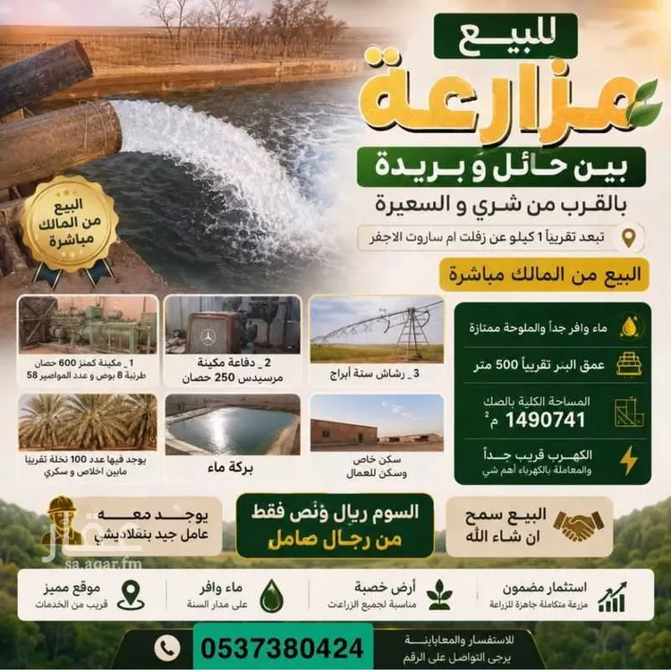 مزرعة للبيع في أم ساروت ، بقعاء صورة 4