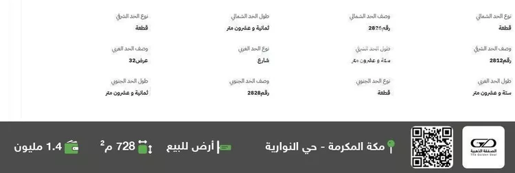 أرض للبيع في شارع 33 النوارية 4, حي النوارية, مدينة مكه المكرمه, منطقة مكة المكرمة
