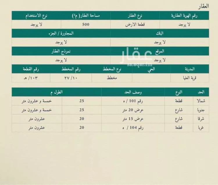 Land for Sale in Nairyah Al Faisaliah صورة 2