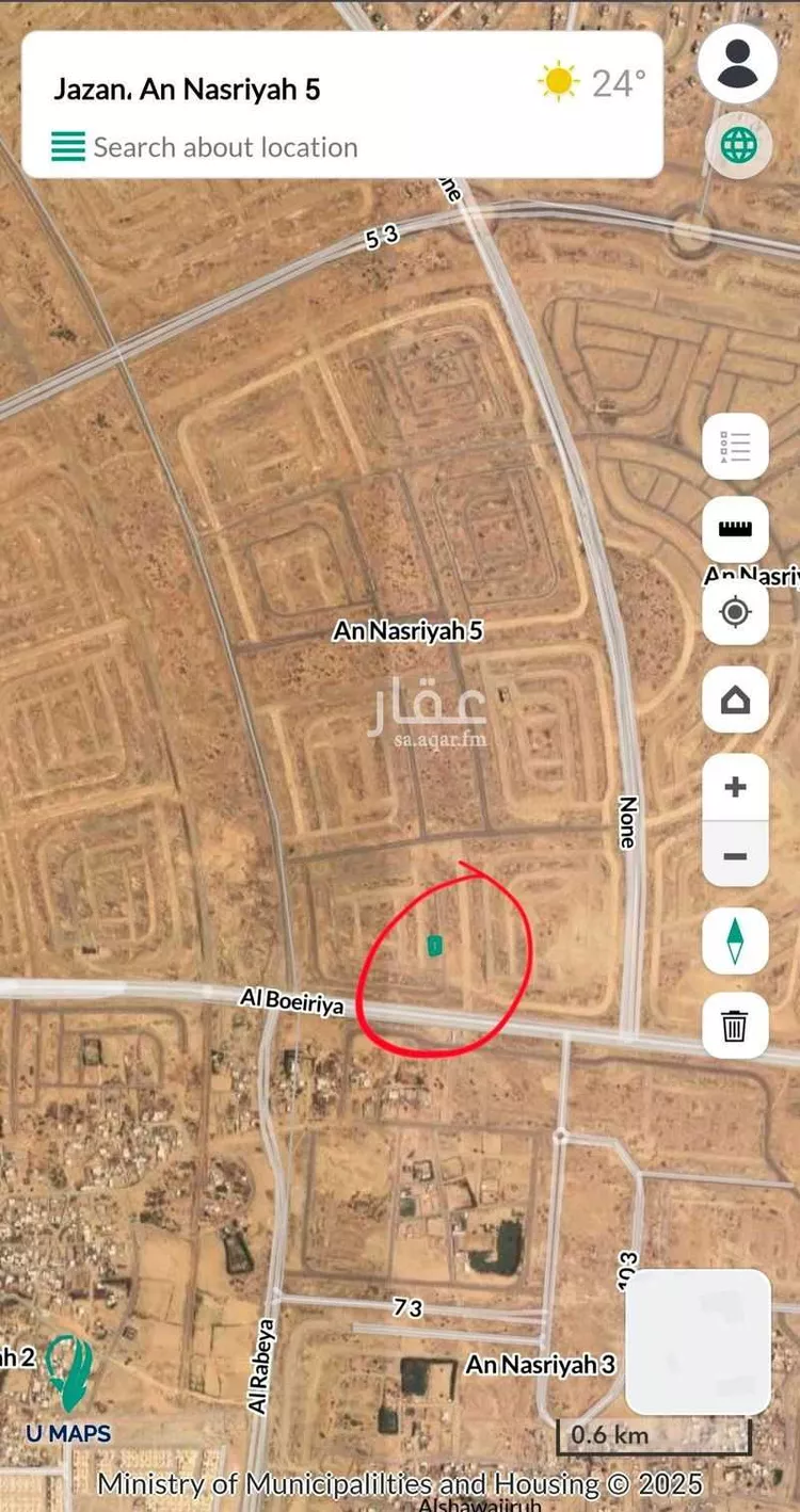 أرض للبيع في حي الناصرية 5, مدينة جازان, منطقة جازان صورة 3