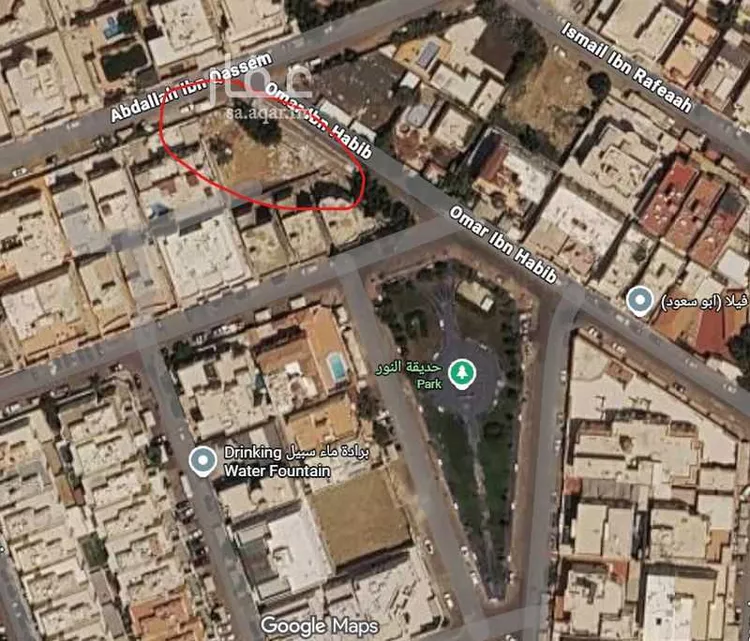 أرض للبيع في شارع عمر بن حبيب ، حي ابحر الجنوبية ، جدة ، جدة