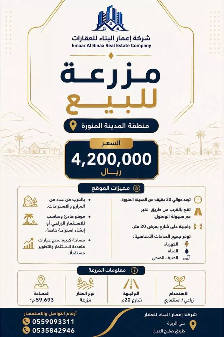 Farm for Sale in Medina Al Balqaa