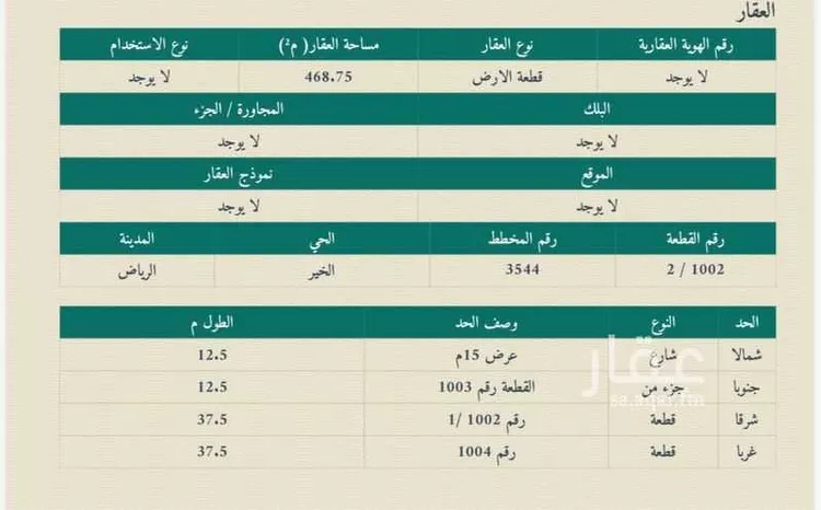 أرض للبيع في شارع الامير محمد, حي الخير, مدينة الرياض, منطقة الرياض صورة 3