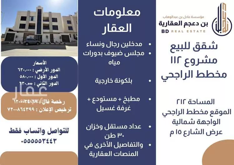 شقة للبيع في شارع زهير بن الحارث, حي الظرفة, مدينة خميس مشيط, منطقة عسير