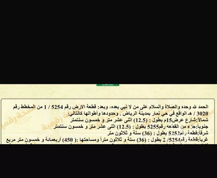 أرض للبيع في حي ضاحية نمار, مدينة الرياض, منطقة الرياض صورة 2