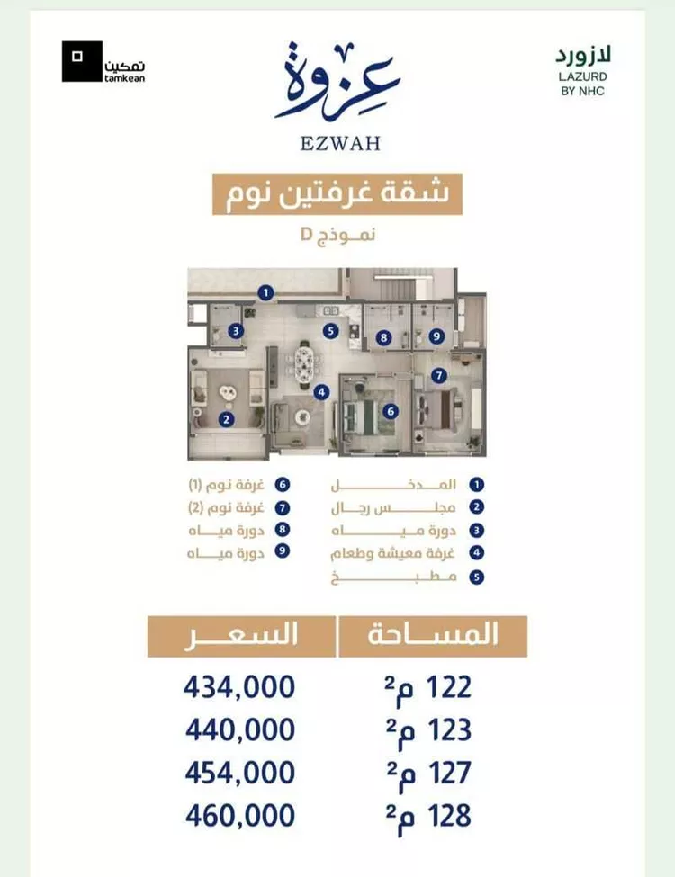 شقة للبيع في شارع 18ب, حي الإسكان الشمالي, مدينة الدمام, المنطقة الشرقية 6