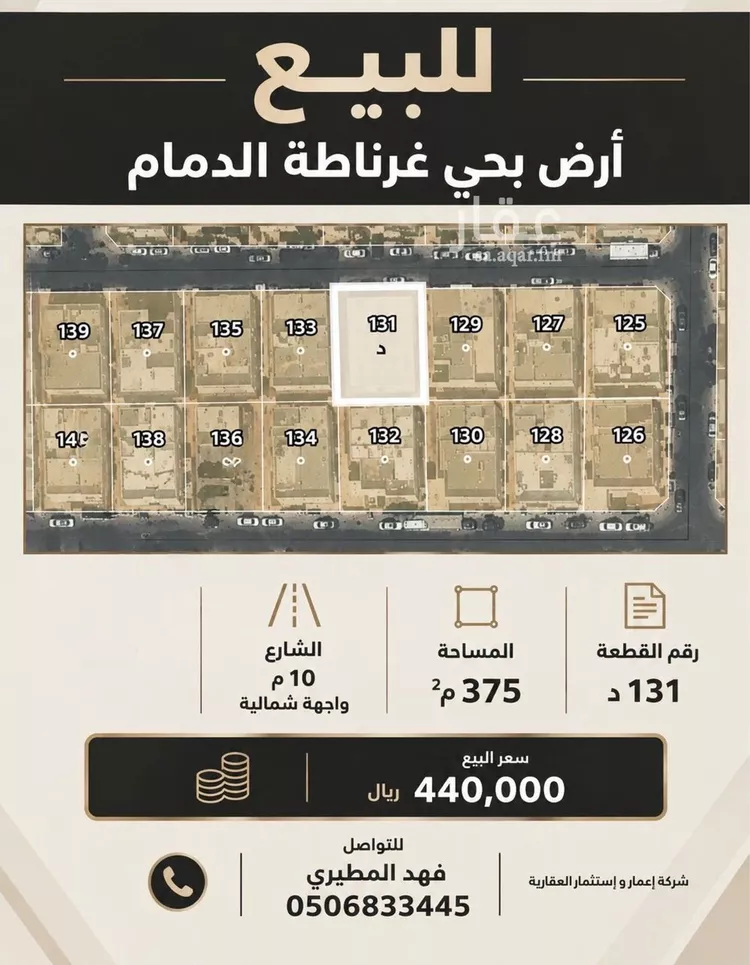 أرض للبيع في شارع سفيان بن اسد, حي غرناطة, مدينة الدمام, المنطقة الشرقية