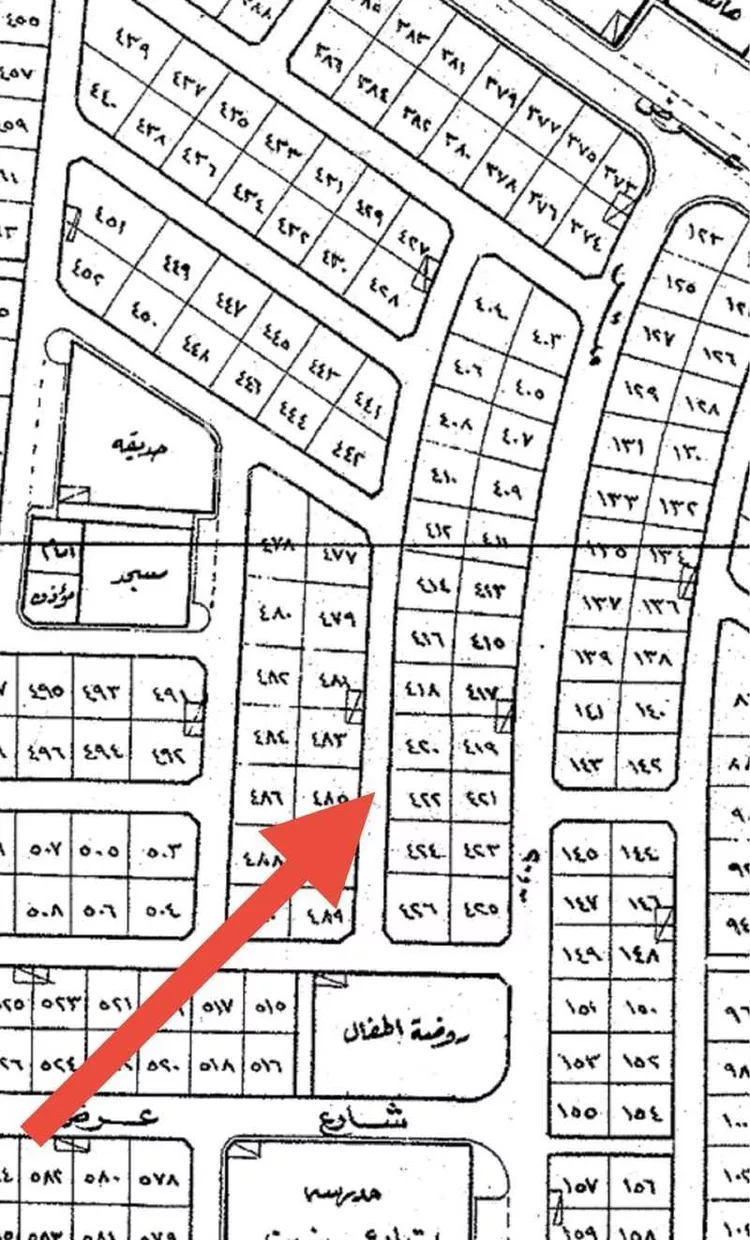 أرض للبيع في حي هجر الخامس, مدينة الاحساء, المنطقة الشرقية