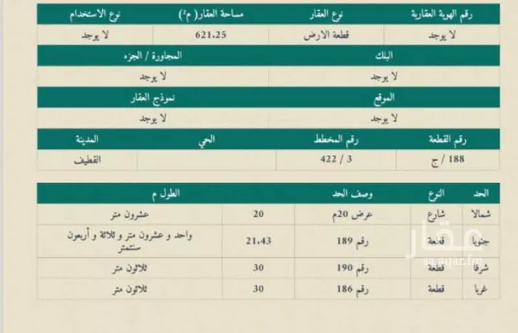 أرض للبيع في شارع ابن الاسعد ، حي البديعة ، القطيف ، القطيف