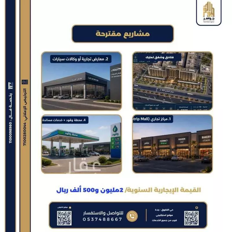 أرض للإيجار في شارع طريق مكة جدة السريع, حي الفاروق, مدينة جدة, منطقة مكة المكرمة صورة 3
