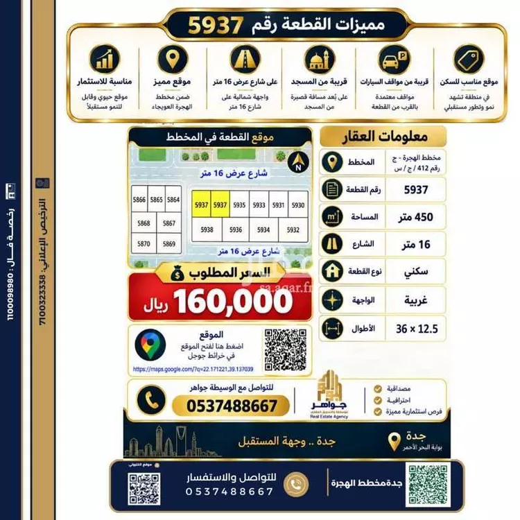 أرض للبيع في شارع طريق العويجاء, حي العويجاء, مدينة جدة, منطقة مكة المكرمة صورة 3