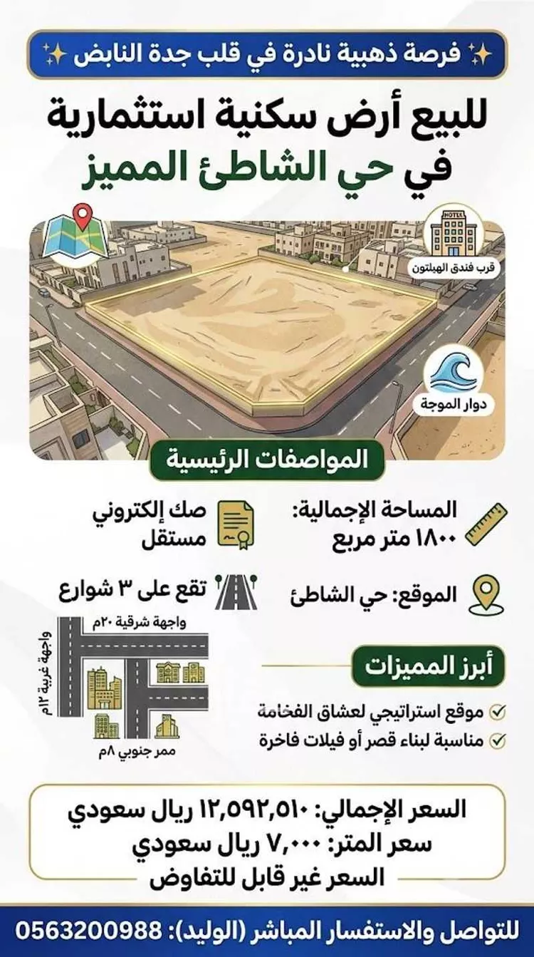 Land for Sale in Jeddah Ash Shati