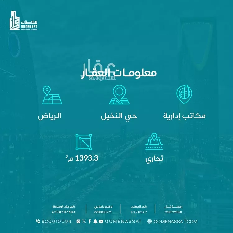 مكتب تجاري للإيجار في شارع التخصصي, حي النخيل, مدينة الرياض, منطقة الرياض صورة 3