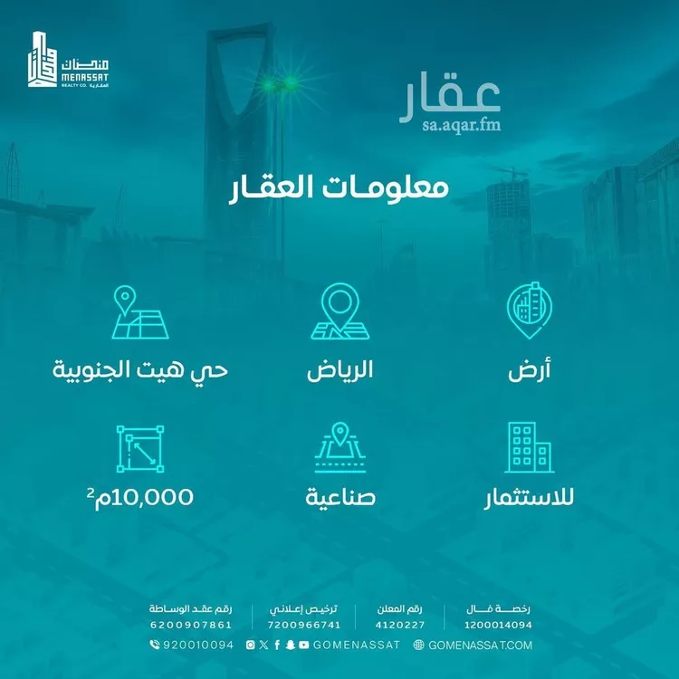 أرض للإيجار في شارع غير مسمى, حي هيت, مدينة الرياض, منطقة الرياض صورة 3