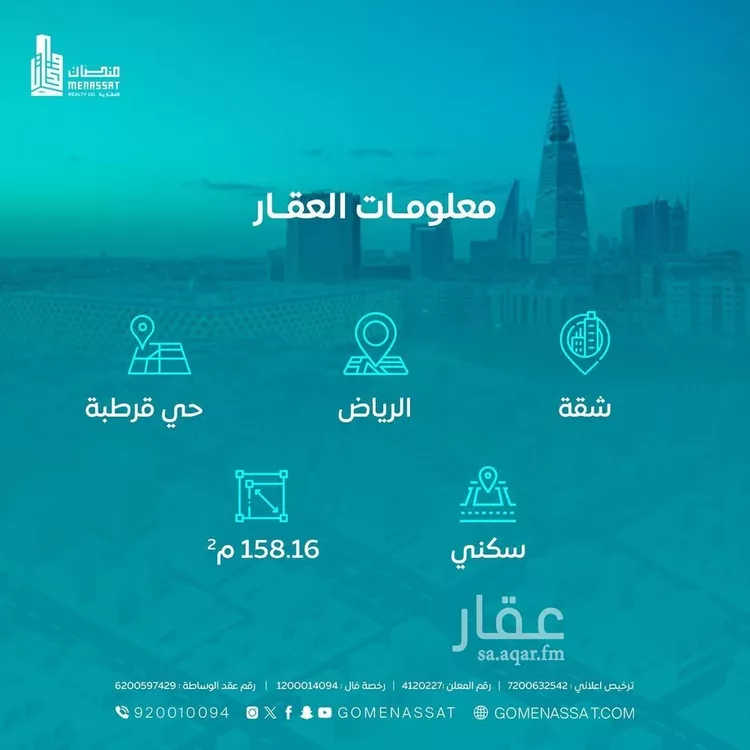 شقة للإيجار في شارع أبي الفضل الأجل, حي قرطبة, مدينة الرياض, منطقة الرياض صورة 2