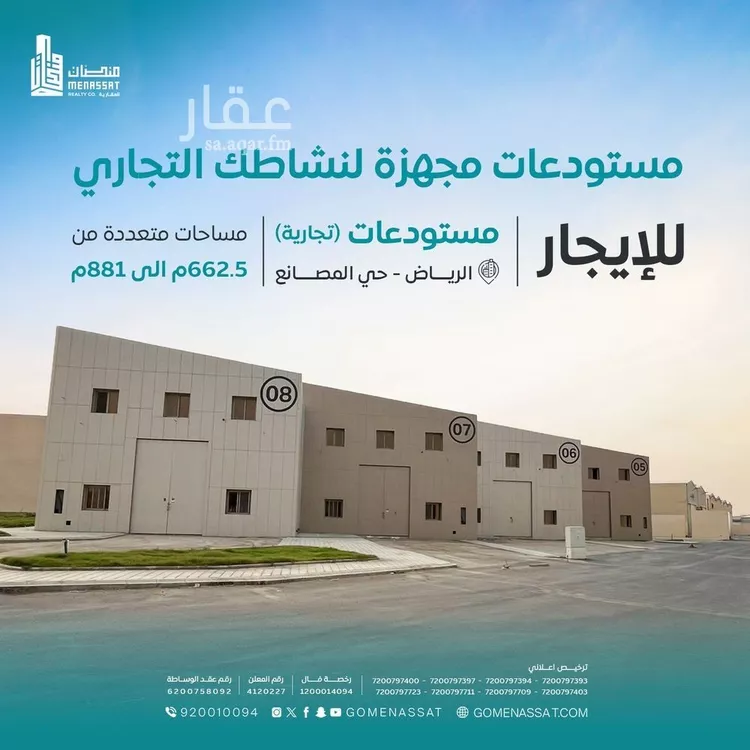 مستودع للإيجار في شارع سويد بن النعمان, حي المصانع, مدينة الرياض, منطقة الرياض