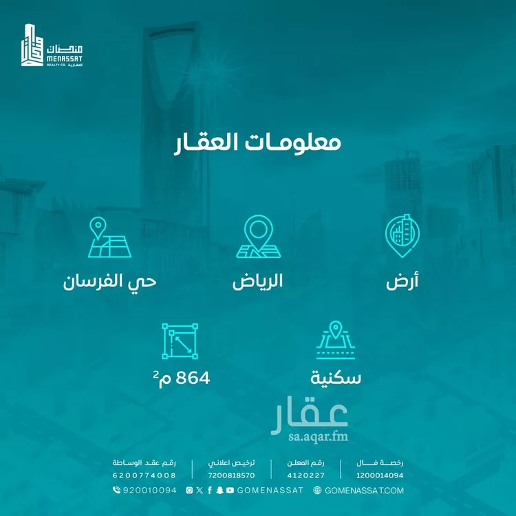 أرض للبيع في حي الفرسان, مدينة الرياض, منطقة الرياض صورة 5