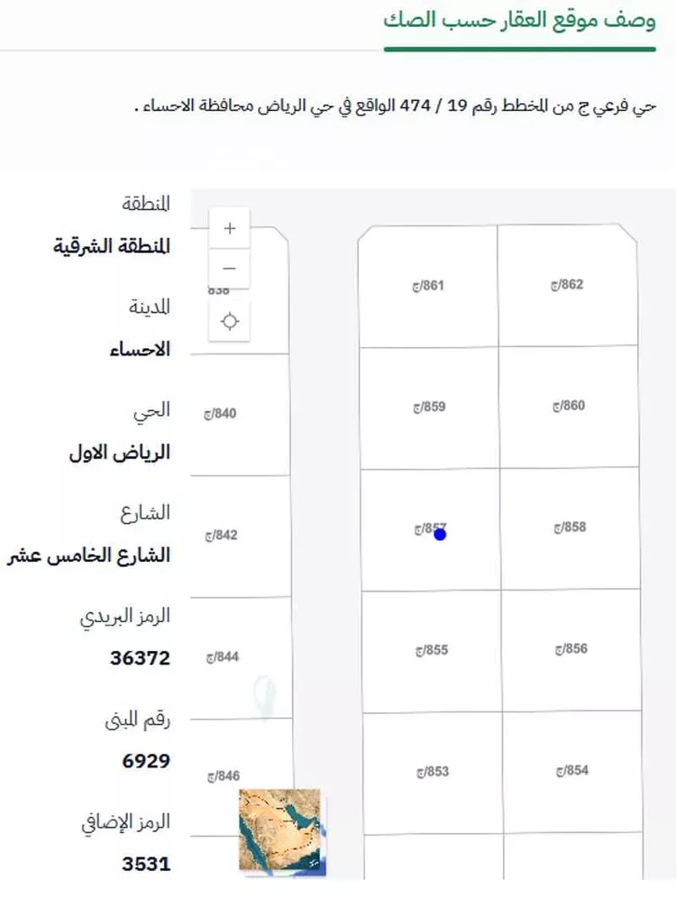 أرض للبيع في شارع الشارع الخامس عشر, حي الرياض الاول, مدينة الاحساء, المنطقة الشرقية