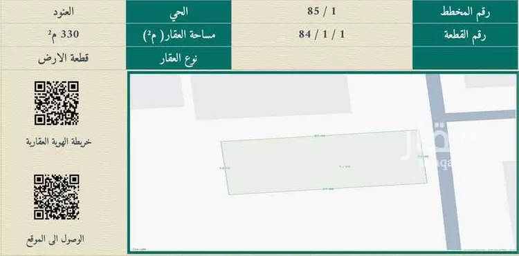 أرض للبيع في شارع الامير سعود بن جلوي, حي العنود, مدينة الدمام, المنطقة الشرقية