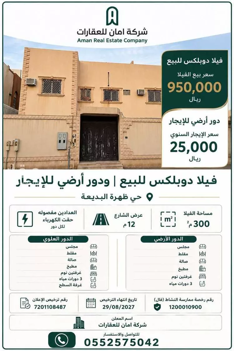Villa for Sale in Riyadh Dhahrat Al Badi'ah