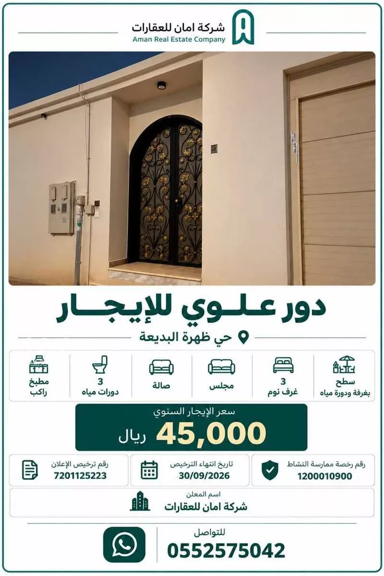 Floor for Rent in Riyadh Dhahrat Al Badi'ah