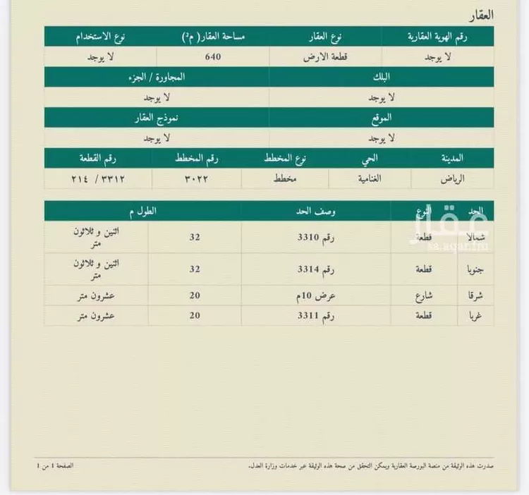 أرض للبيع في شارع الترجي ، حي الغنامية ، الرياض ، منطقة الرياض صورة 2