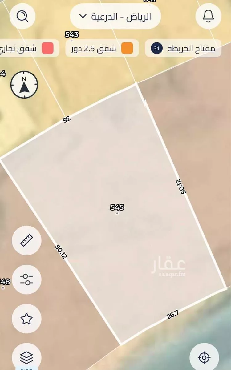 أرض للبيع في شارع ظهره العودة غرب 52, حي ظهره العودة غرب, مدينة امارة منطقة الرياض - الدرعيه, منطقة الرياض