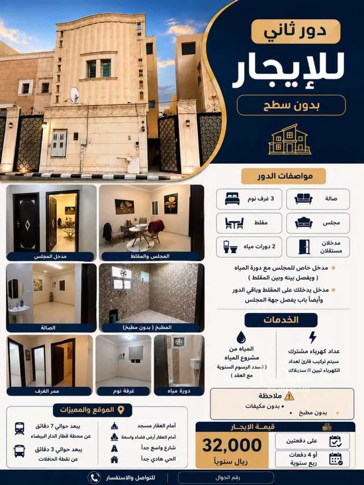 دور للإيجار في حي ، شارع وادي مرخة ، حي الدار البيضاء ، الرياض ، منطقة الرياض