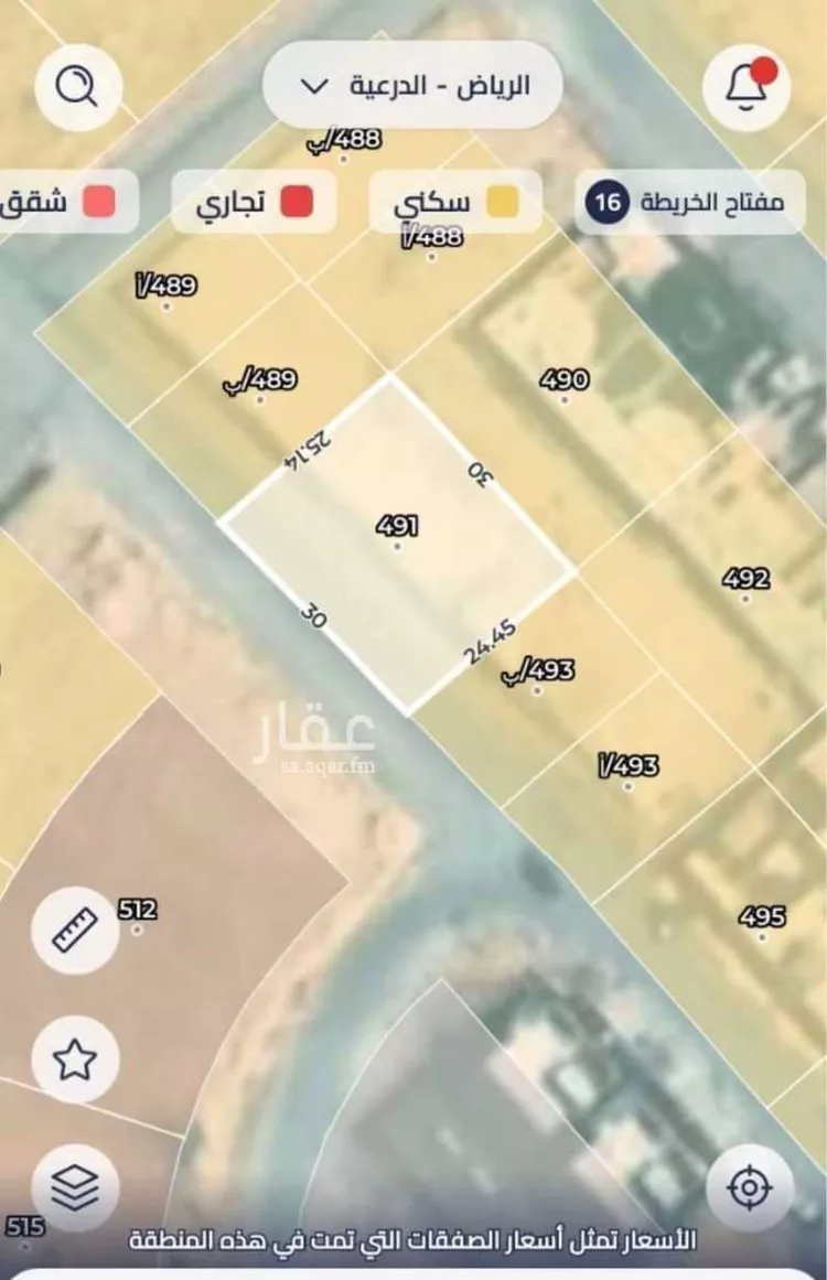 أرض للبيع في شارع ظهره العودة غرب 128, حي ظهره العودة غرب, مدينة الدرعية, منطقة الرياض