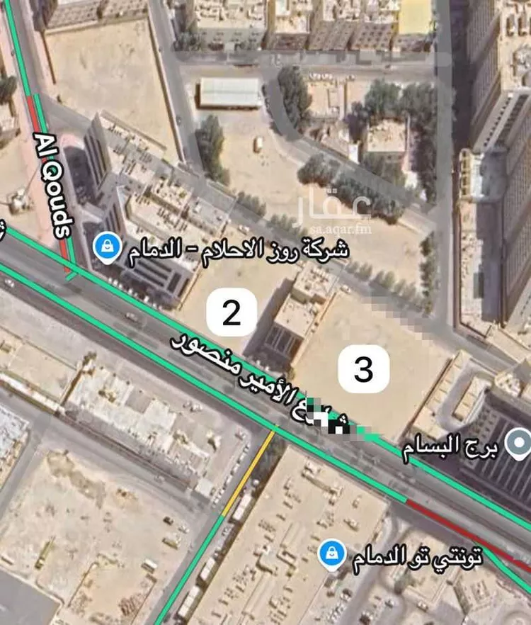 أرض للبيع في شارع الامير منصور, حي الأمير محمد بن سعود, مدينة الدمام, المنطقة الشرقية صورة 5