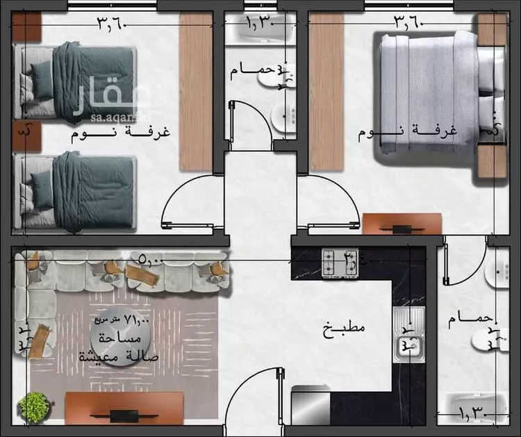 شقة للبيع في شارع أديب نظمى, حي الصفاء, مدينة جدة, منطقة مكة المكرمة صورة 2