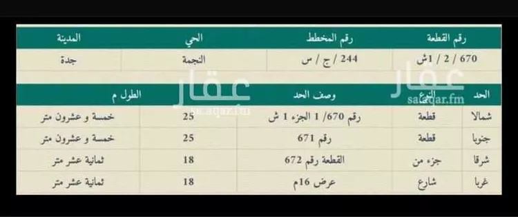 أرض للبيع في شارع 2679621, حي النجمة, مدينة جدة, منطقة مكة المكرمة