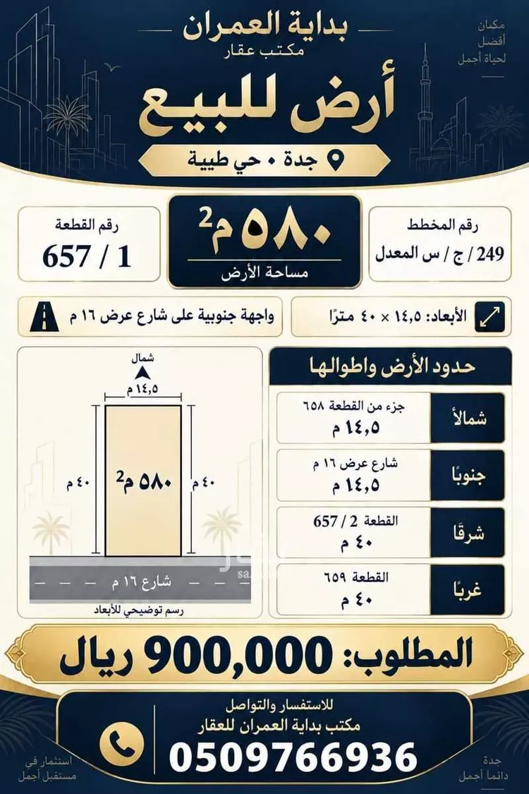 أرض للبيع في شارع النعمان ابن يزيد, حي طيبة, مدينة جدة, منطقة مكة المكرمة