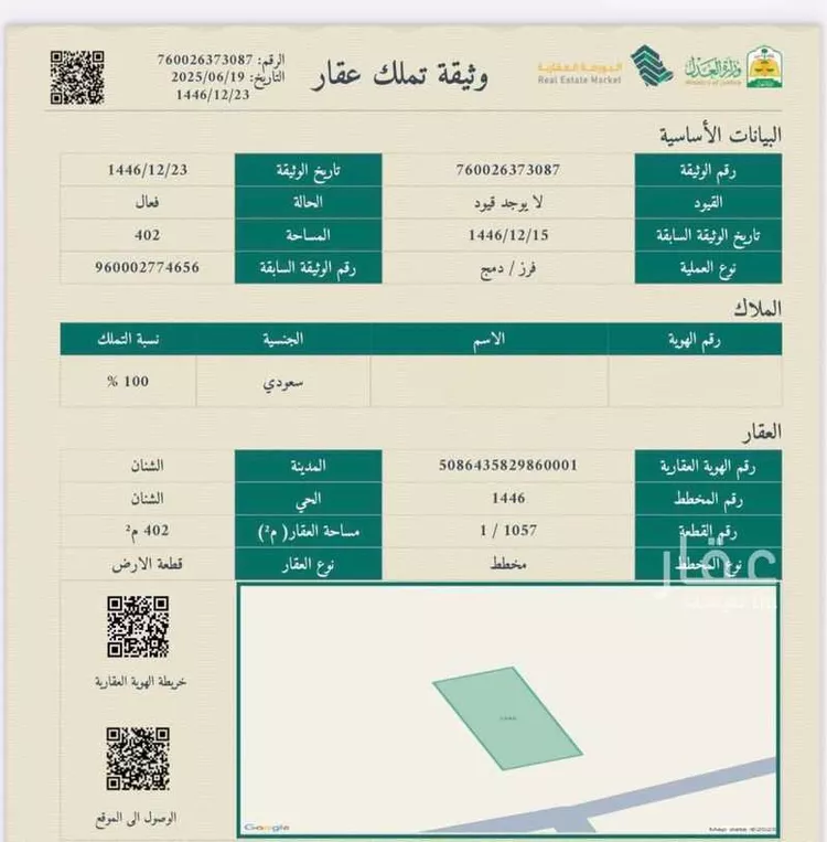 أرض للبيع في حي الازدهار, مدينة الشنان, منطقة حائل