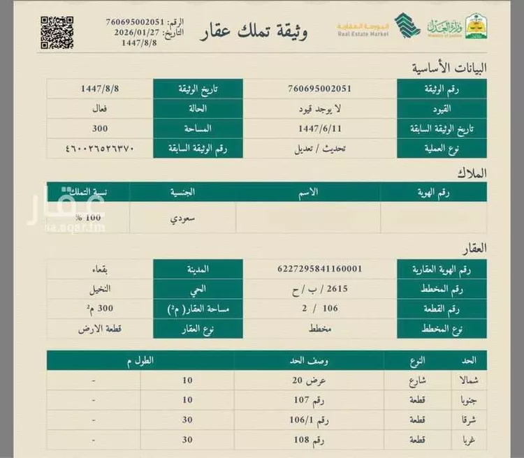 Land for Sale in Baqaa Al Suhaibi