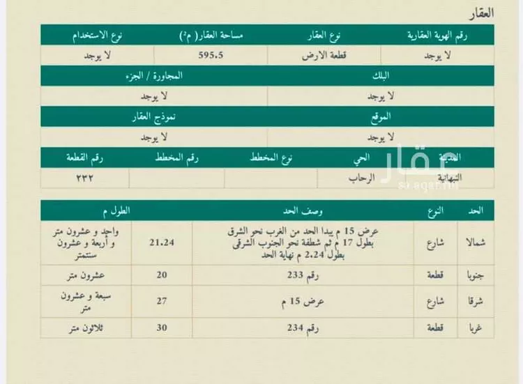 أرض للبيع في شارع شجاع بن ابي وهب, حي الرحاب, مدينة النبهانية, منطقة القصيم