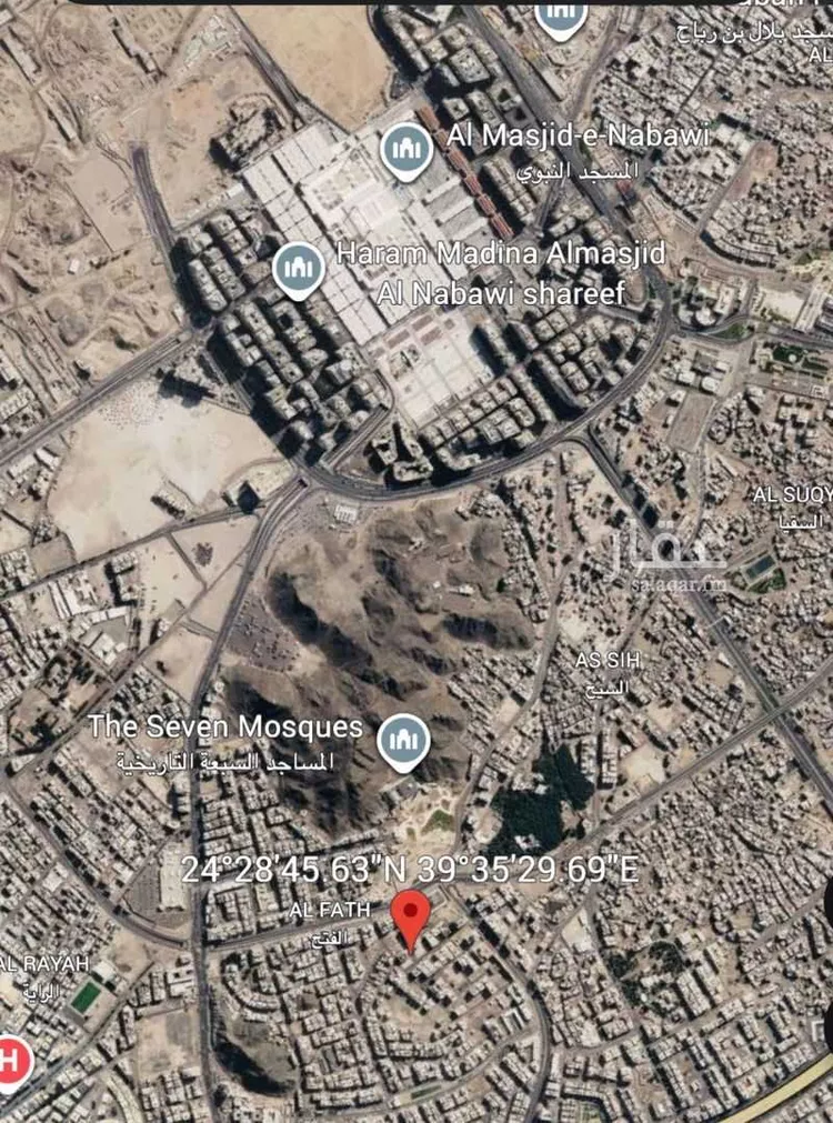 أرض للبيع في شارع القاسم ابو عبدالرحمن, حي الفتح, مدينة المدينة المنورة, منطقة المدينة المنورة 1 صورة