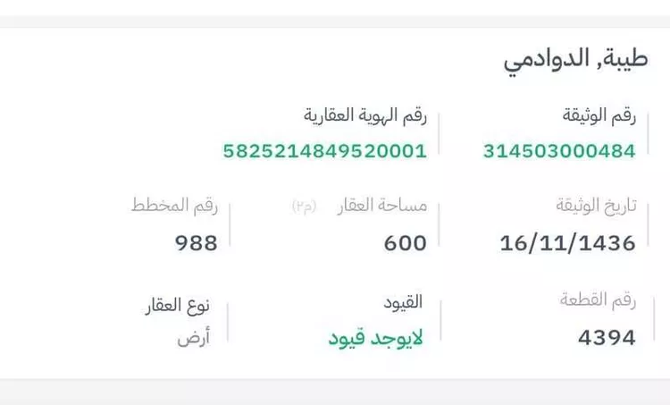 Land for Sale in Al Duwadimi Badr