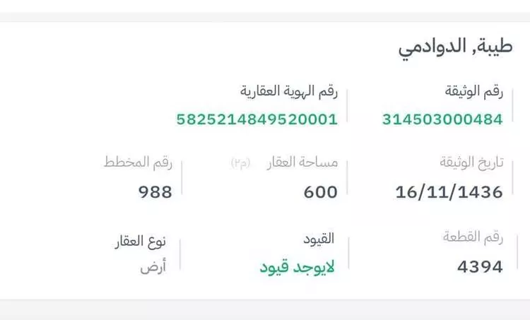 Land for Sale in Al Duwadimi Badr