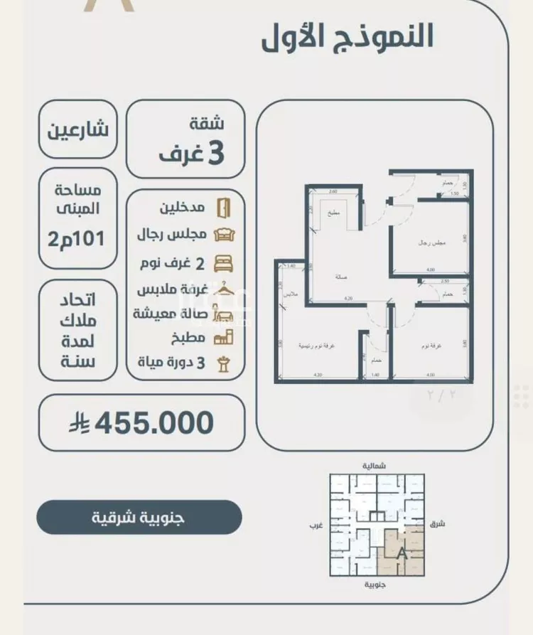 شقة للبيع في شارع ابو كبشه الانصاري, حي النعيم, مدينة جدة, منطقة مكة المكرمة صورة 3
