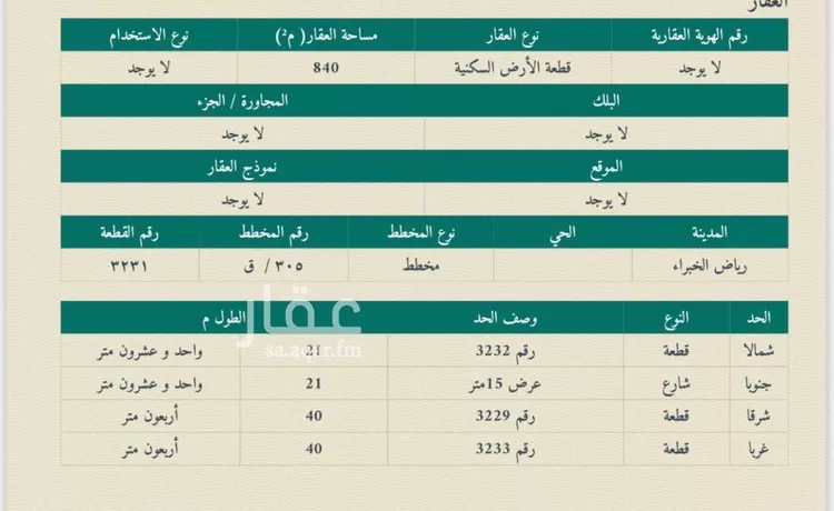 أرض للبيع في شارع طيبه, حي طيبة, مدينة رياض الخبراء, منطقة القصيم