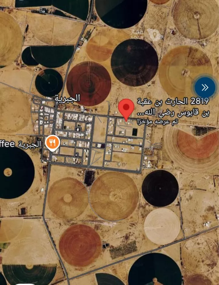 أرض للبيع في شارع الحارث بن عقبة بن قابوس	رضي الله عنه, حي الجبرية, مدينة الجبريه, منطقة حائل