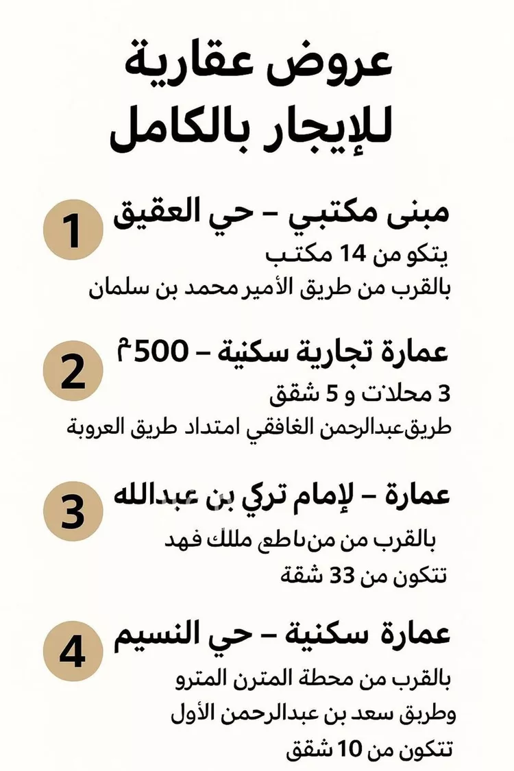 عمارة للإيجار في شارع الثمامة الفرعي, حي الصحافة, مدينة الرياض, منطقة الرياض