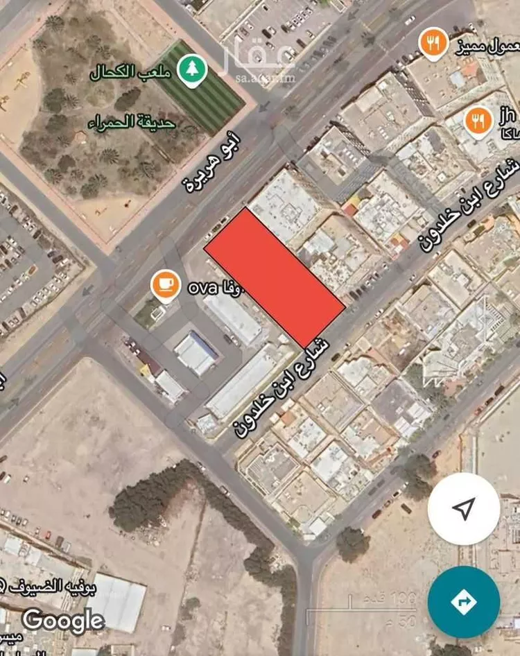 أرض للبيع في شارع ابو هريرة, حي الحمراء, مدينة الدمام, المنطقة الشرقية