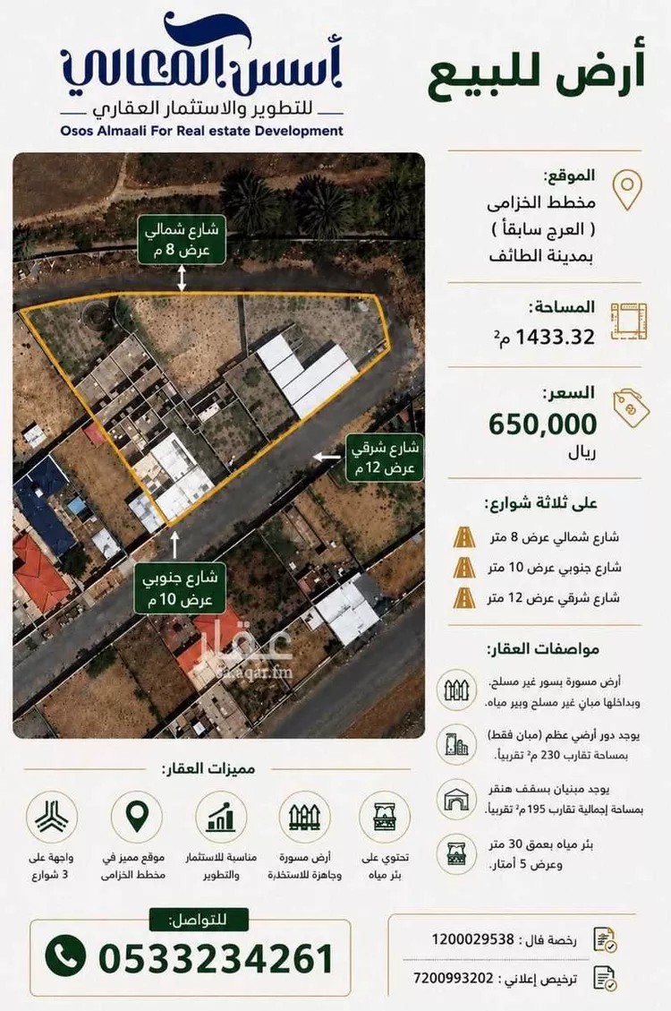 Land for Sale in Taif Jubrah