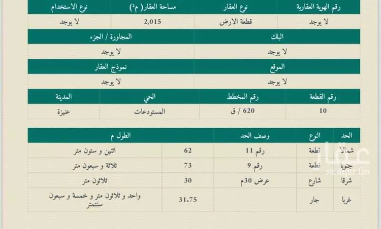 أرض للإيجار في حي الصناعية, مدينة عنيزه, منطقة القصيم