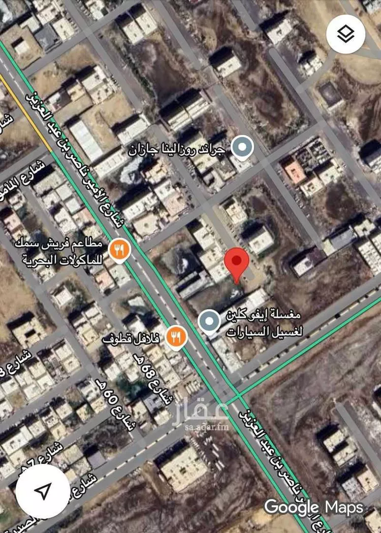 أرض للبيع في شارع الحفره, حي الرحاب 1, مدينة جازان, منطقة جازان