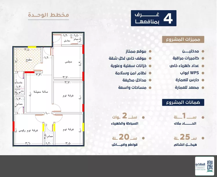 شقة للبيع في شارع ابو سفيان مدلوك, حي النعيم, مدينة جدة, منطقة مكة المكرمة