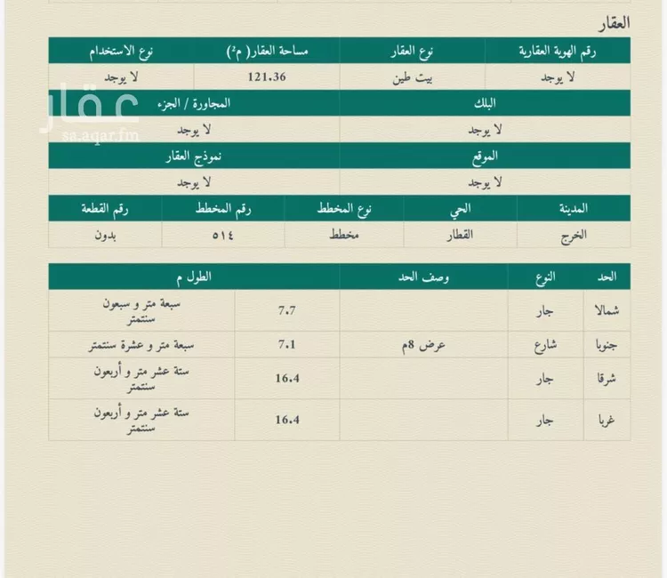 أرض للبيع في حي القطار, مدينة الخرج, منطقة الرياض صورة 2